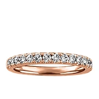 Wedding Band with .50 Carat TW of Diamonds in 14kt Rose Gold