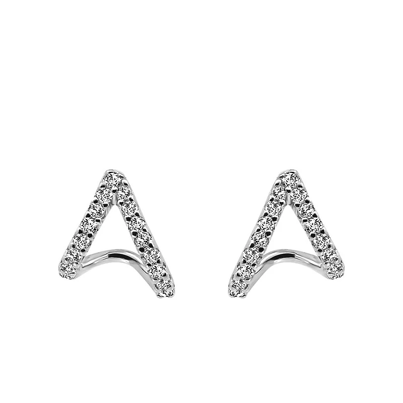 Earrings with Cubic Zirconia in Sterling Silver
