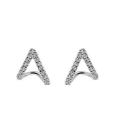 Earrings with Cubic Zirconia in Sterling Silver
