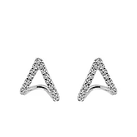 Earrings with Cubic Zirconia in Sterling Silver