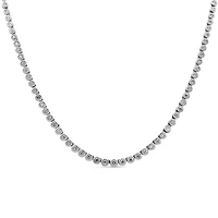15.5″-17.5″ Tennis Necklace with 1.00 Carat TW of Diamonds in 14kt White Gold