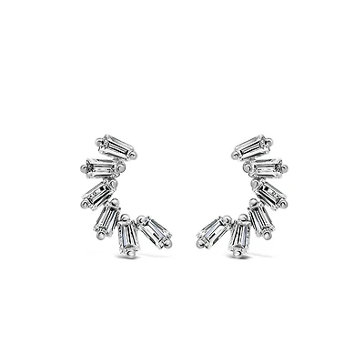Earrings with Cubic Zirconia in Sterling Silver
