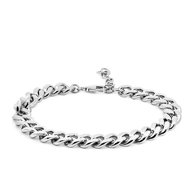 6.5″-7.5″ 7.5MM Athena Curb Bracelet in Sterling Silver