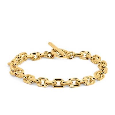 7″ 6MM Alexis Square Rolo Bracelet in Gold Vermeil Sterling Silver