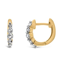 Hoop Earrings with .30 Carat TW of Diamonds in 10kt Yellow Gold