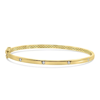 Bangle with .20 Carat TW of Diamonds in 10kt Yellow Gold