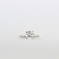 Engagement Ring with 4.45 Carat TW of Lab Created Diamonds in 14kt White Gold