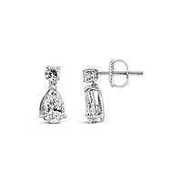 Dangle Earrings with 1.00 Carat TW of Lab Created Diamonds in 14kt White Gold