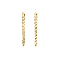 1″ Double Chain Earrings in 10kt Yellow Gold