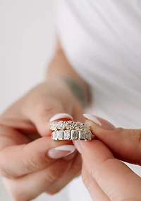 Ring with 1.00 Carat TW of Lab Created Diamonds in 14kt White Gold