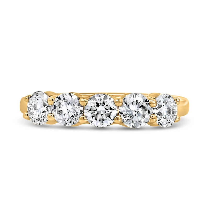 Solara Ring with 1.25 Carat TW of Lab Created Diamonds in 14kt Yellow Gold