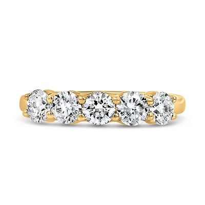 Solara Ring with 1.25 Carat TW of Lab Created Diamonds in 14kt Yellow Gold