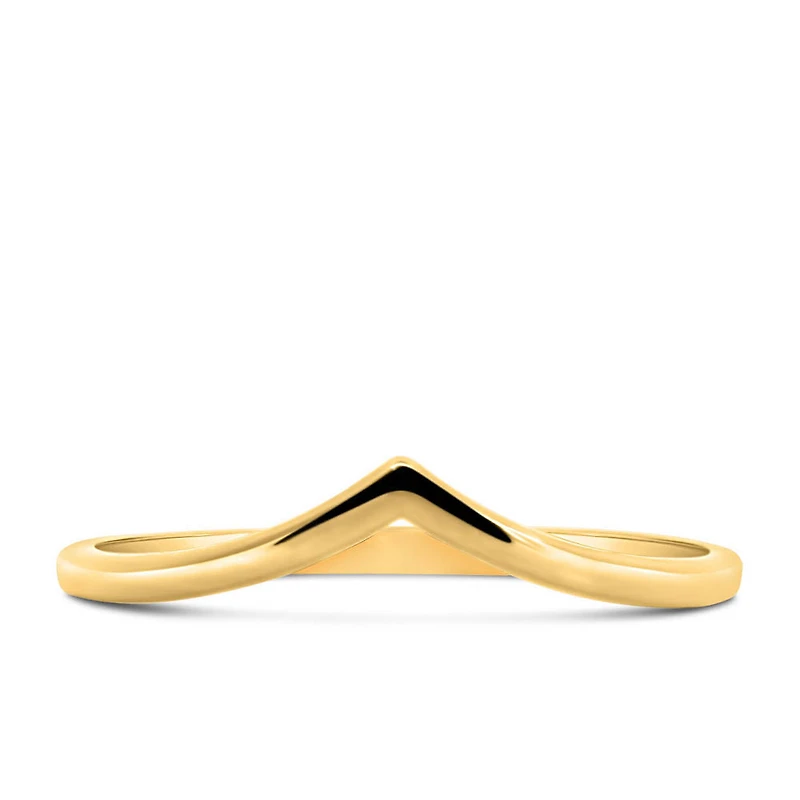 Stackable Chevron Ring in 10kt Yellow Gold