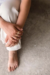 Stackable Petite Cornetto Ring in 10kt Yellow Gold