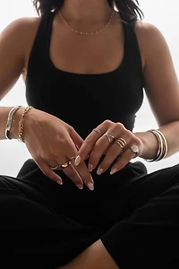 Stackable Open Link Ring in 10kt White Gold