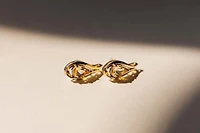 Earrings with 6x4MM Pear Shape Citrine in 10kt Yellow Gold