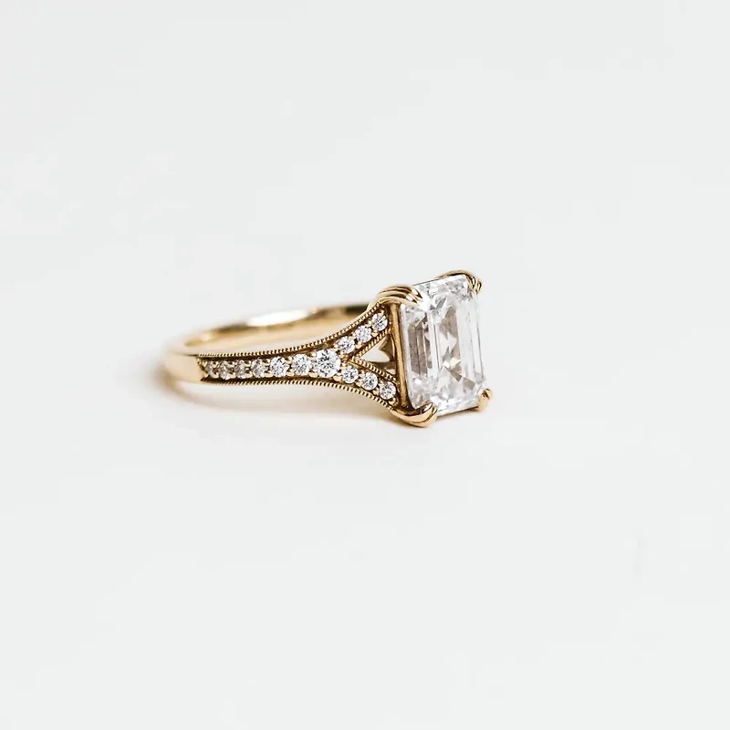 Engagement Ring with 2.75 Carat TW of Lab Created Diamonds in 14kt Yellow Gold