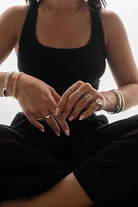Stackable Chevron Ring in 10kt Yellow Gold