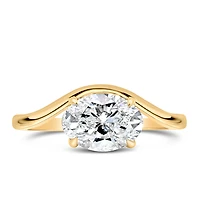 Solitaire Engagement Ring with 1.50 Carat Lab Created Diamond in 14kt Yellow Gold