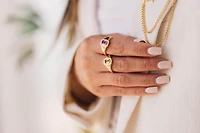 1980s Barbie Classic Citrine Signet Ring in 10kt Yellow Gold