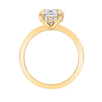 Round Engagement Ring with Carat TW of Lab Created Diamonds in 14kt Yellow Gold
