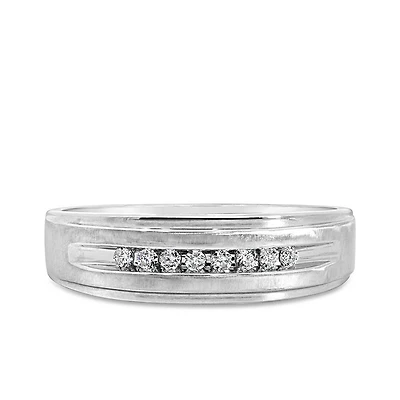 Men’s Ring with .10 Carat TW of Diamonds in 10kt White Gold
