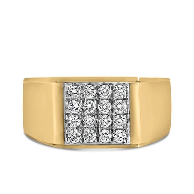 Men’s Ring with Carat TW of Diamonds in 10kt Yellow Gold