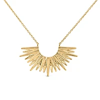 15.5″+2″ 1980s Barbie Sunburst Necklace in Gold Vermeil Plated Sterling Silver
