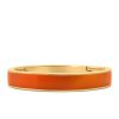 10.8MM 1960s Barbie Retro Glam Bangle with Light Orange Enamel in Gold Vermeil Plated Sterling Silver