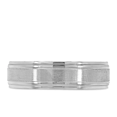 6MM Comfort Fit Wedding Band in Sterling Silver