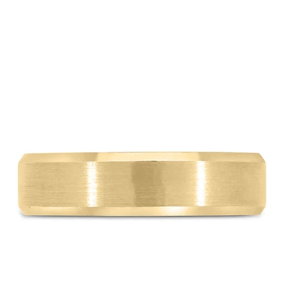 6MM Comfort Fit Wedding Band In Yellow Gold Plated Tungsten