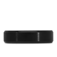 6MM Black Comfort Fit Wedding Band in Tungsten