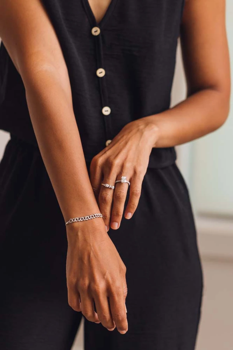 Adjustable Bracelet with Carat TW of Diamonds in Sterling Silver