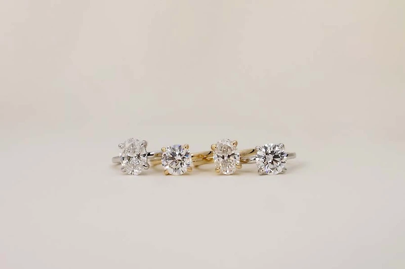Oval Engagement Ring with 2.15 Carat TW of Lab Created Diamonds in 14kt Gold