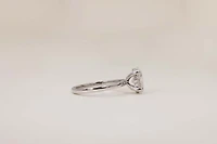 Oval Engagement Ring with Carat TW of Lab Created Diamonds in 14kt White Gold