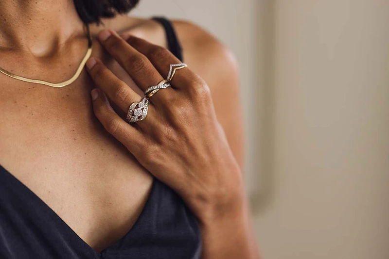 Ring with Carat TW of Diamonds in 10kt Yellow Gold