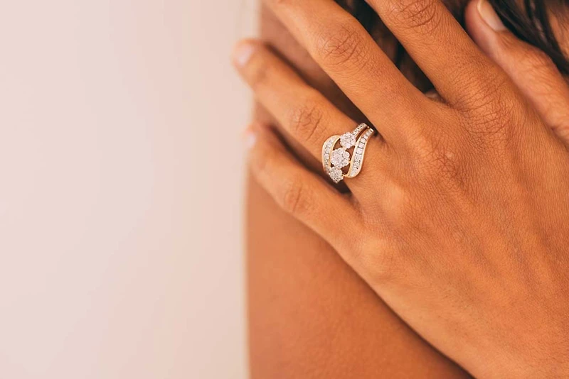 Ring with Carat TW of Diamonds in 10kt Yellow Gold
