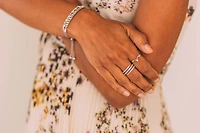 Spiral Bypass Ring with .60 Carat TW of Diamonds in 10kt White Gold