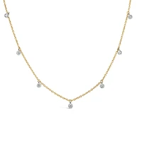 16″+2″ Necklace with .25 Carat TW of Diamonds in 10kt Yellow Gold