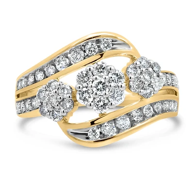 Ring with 1.00 Carat TW of Diamonds in 10kt Yellow Gold