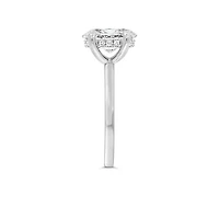 Oval Engagement Ring with Carat TW of Lab Created Diamonds in 14kt White Gold