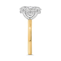 Oval Solitaire Engagement Ring with 4.10 Carat TW of Lab Created Diamonds in 14kt Yellow Gold