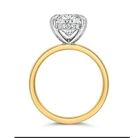 Oval Solitaire Engagement Ring with 4.10 Carat TW of Lab Created Diamonds in 14kt Yellow Gold