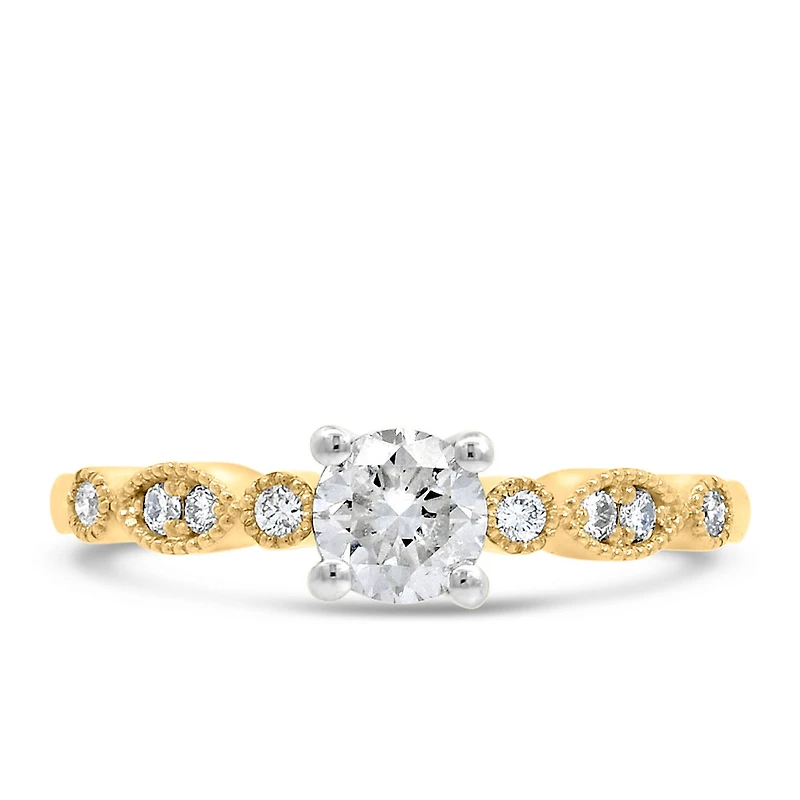 Colourless Collection Engagement Ring with .61 Carat TW of Canadian Diamonds in 18kt Yellow Gold
