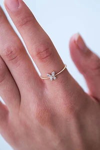 Butterfly Ring with .05 Carat TW of Diamonds in 10kt Yellow Gold