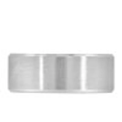 8MM Satin Finish Comfort Fit Wedding Band White Gold
