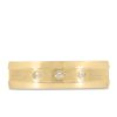 6MM Comfort Fit Wedding Band with .03 Carat TW of Diamonds Yellow Gold