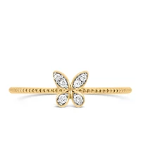 Butterfly Ring with .05 Carat TW of Diamonds in 10kt Yellow Gold