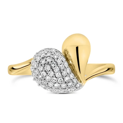 Heart Ring with .23 Carat TW of Diamonds in 10kt Yellow Gold