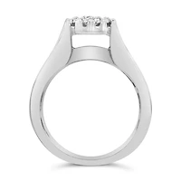 Halo Engagement Ring Set with 2.00 Carat TW of Diamonds in 14kt White Gold